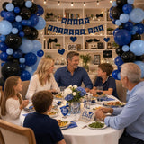 Navy Royal Light Blue Black Balloon Arch Kit for Father’s Day Party Decorations