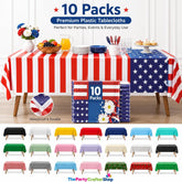 10 Pack America 250th Anniversary Patriotic Tablecloths American Flag Party Table Covers