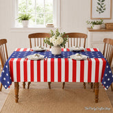 4 Pack American Flag Tablecloths 54x108 Inch Disposable Patriotic Party Table Covers