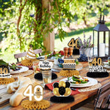 Happy 40th Birthday Honeycomb Centerpieces Cheers to 40 Years Table Decorations Party Supplies