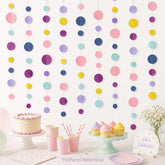 Felt Garland Banner: Polka Dot Party Decorations for Baby Shower, Nursery