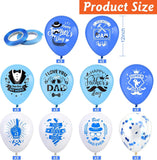 Happy Father's Day Blue Latex Balloons – Dad Party Decorations