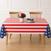 3 Pack American Flag Tablecloths 54x108 Inch Disposable Patriotic Party Table Covers