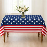 60x84 Inch Patriotic American Flag Tablecloth 4th of July Party Table Cover