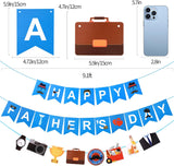 Happy Father's Day Banner Decoration Cardstock Party Supplies for Dad Grandpa Husband