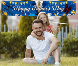 Happy Father's Day Blue Necktie Banner Large Yard Sign Party Decorations for Dad