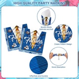 Happy Father's Day Party Supplies Set for 20 Guests – Blue Themed Dinnerware & Banner