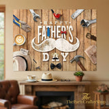 7x5FT Rustic Wood Happy Father's Day Backdrop Tools & Tie Theme Photo Banner Decorations