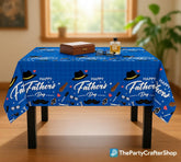 2 Pack Father's Day Tablecloths 54x108 Inch Disposable Plastic Party Table Covers