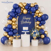 Navy Blue Gold Balloon Arch Garland Kit 120 Pcs Wedding Birthday Baby Shower Decor