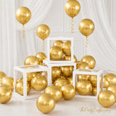100 Pcs Metallic Gold Mini Balloons 5 Inch Chrome Latex Balloon Filler Party Decor