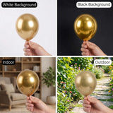 100 Pcs Metallic Gold Mini Balloons 5 Inch Chrome Latex Balloon Filler Party Decor