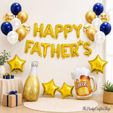 50PCS Happy Father's Day Balloon Decoration Set Banner Letters Photo Booth Party Supplies
