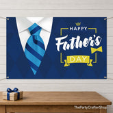 Happy Father's Day Blue Backdrop Banner Party Decorations Photo Background for Dad Celebration