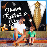 72x48 Inch Happy Father's Day Backdrop Banner Black Suit Tie Party Decorations Photo Background