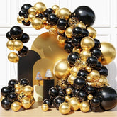 Black Gold Balloon Garland Arch Kit | Graduation, Birthday, Anniversary Party Decor