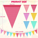 48 Pcs Rainbow Pennant Banner Flags 52 Ft Colorful Triangle Bunting Garland Party Decor