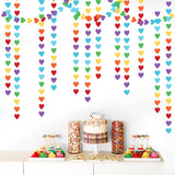 Rainbow Heart Garland 52 Ft Colorful Streamer Banner Party Decorations