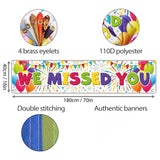 We Missed You Welcome Home Banner White Welcome Back Party Decoration