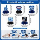 23PCS Father's Day Decorations Set Pre-Assembled Banner Hanging Swirls Honeycomb Centerpieces