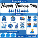 Father's Day Decorations Set: Banner, Bow Tie Garland, Honeycomb Centerpieces