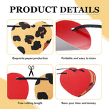 6 Pack Red Leopard Heart Banner Garland Pre Strung Valentine Party Decorations