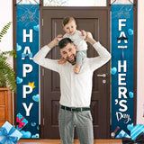 Happy Father's Day Porch Banner Sign 71x12 Inch Front Door Hanging Welcome Decorations