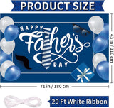 Large Happy Father's Day Backdrop Banner Party Decorations Photography Background for Home Celebration