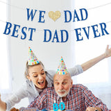 Happy Father's Day Glitter Blue Banner We Love Dad Best Dad Ever Garland Party Decorations