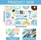 Donuts with Dad Father's Day Backdrop Happy Father's Day Sprinkle Banner Photo Booth Decorations