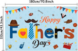 Happy Father's Day Large Blue Backdrop Banner Grandpa Dad Photo Booth Party Decorations