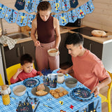 142PCS Father's Day Party Tableware Set Banner Plates Cups Tablecloth I Love Dad Dinner Supplies
