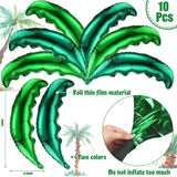 100PCS Tropical Palm Tree Balloon Set Coconut Leaves Luau Party Decorations Birthday Baby Shower