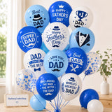 Happy Father's Day Blue Latex Balloons – Dad Party Decorations