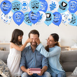 Happy Father's Day Blue Latex Balloons – Dad Party Decorations