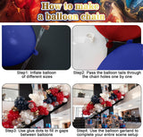 Red White Blue Balloon Arch Kit Patriotic Navy Ruby Gold Garland Graduation Party Decor