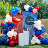 Red White Blue Balloon Garland Arch Kit Patriotic Party Decor Fringe Curtain