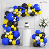 Blue Yellow Black Silver Balloon Garland Arch Kit Birthday Graduation Party Decor