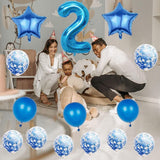 99th Birthday Number Balloons Blue Giant Foil 99 Party Decorations