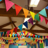 6 Pack Rainbow Pennant Banner 72 Flags Multicolor Triangle Bunting Party Garland
