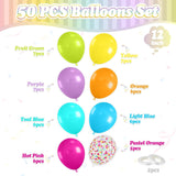 Summer Confetti Balloons | 12 Inch Colorful Latex Party Decor