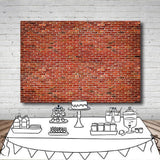 7x5ft Red Brick Wall Backdrop Rustic Texture Photo Background Party Decor
