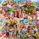 Tropical Balloon Arch Kit | Flamingo Luau Garland, Summer Beach Party Decor