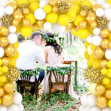Yellow Gold Confetti Balloon Arch Garland Kit | Birthday Party Decor