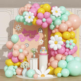 Groovy Daisy Balloon Arch Kit | Boho Floral Garland for Parties