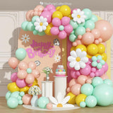 Groovy Daisy Balloon Arch Kit | Boho Floral Garland for Parties