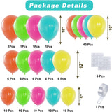 Tropical Balloon Arch Kit | Hot Pink, Green, Orange, Yellow, Teal Balloons | Summer Party Decor