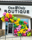 Tropical Balloon Arch Kit | Hot Pink, Green, Orange, Yellow, Teal Balloons | Summer Party Decor