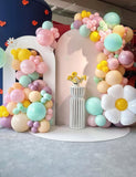 Daisy Balloon Arch Kit | Groovy Pastel Flower Garland, Boho Birthday Party Decor