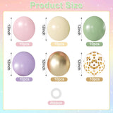 Pastel Balloon Arch Kit | Sage Green, Pink, Purple, Gold Confetti | Baby Shower, Wedding Decor